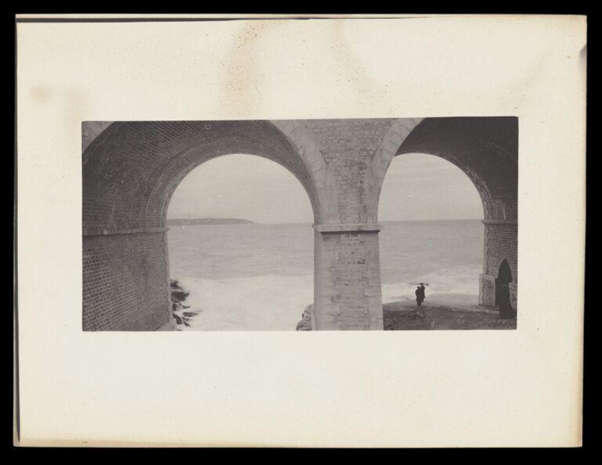 Sea View Through Stone Arches