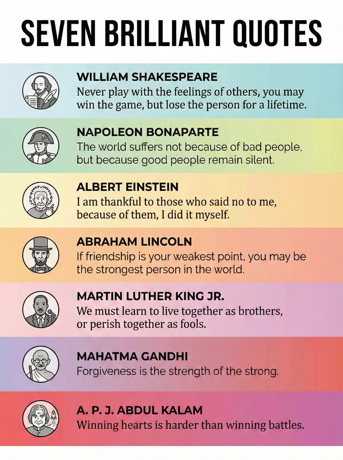 Seven Brilliant Quotes