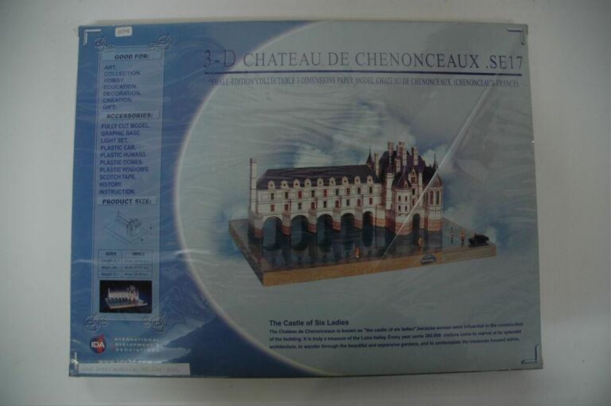 3D Chenonceau Castle Model Kit Box