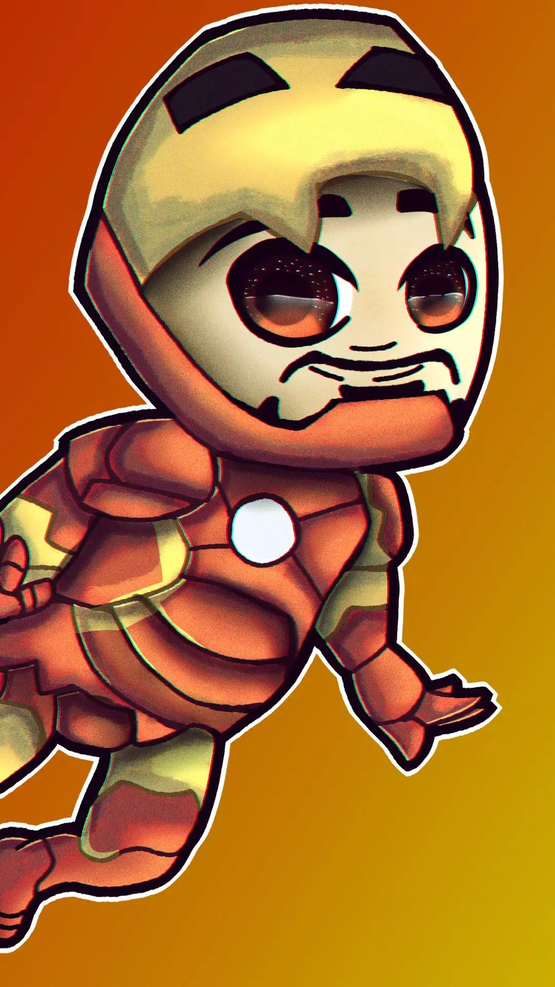 Chibi Style Iron Man Illustration