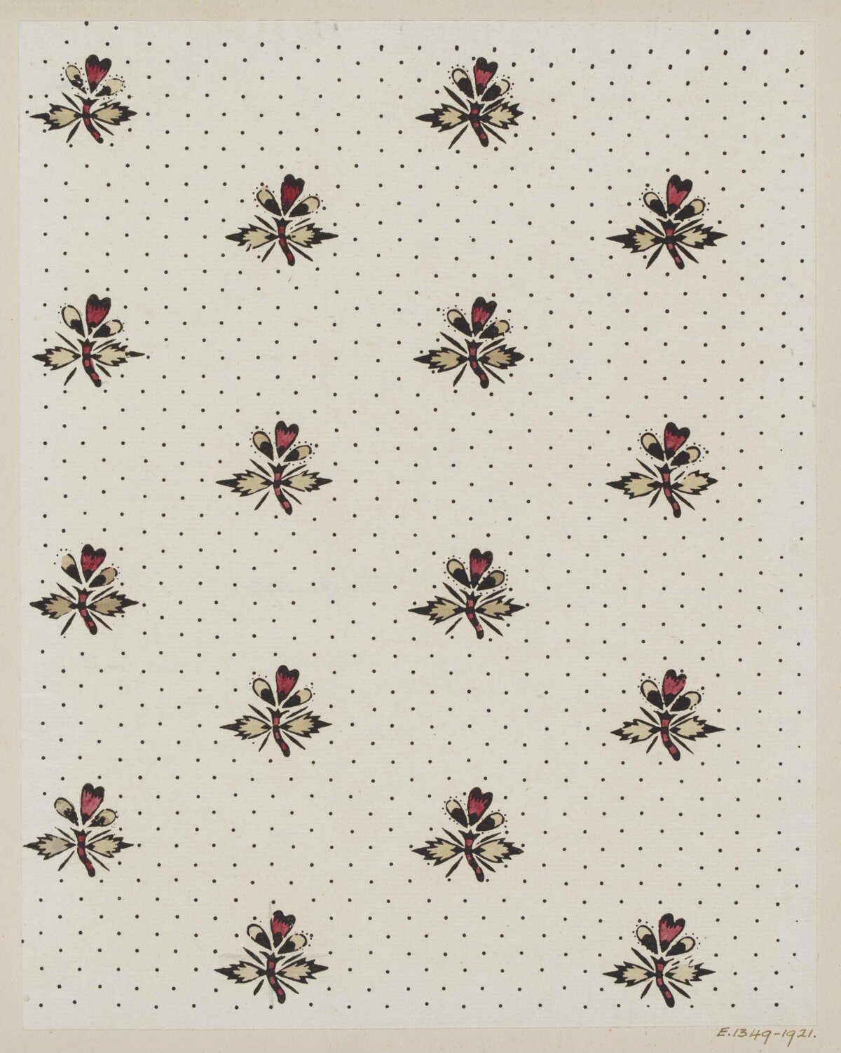 Stylized Flower Textile Pattern