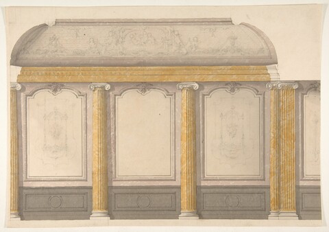 Classical Interior Wall Design Drawing