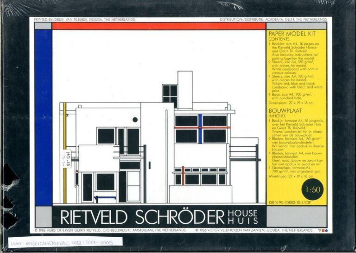 Rietveld Schroder House Model Kit Packaging