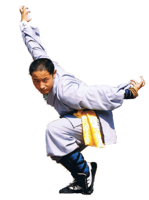 Shaolin Monk Performing Kung Fu