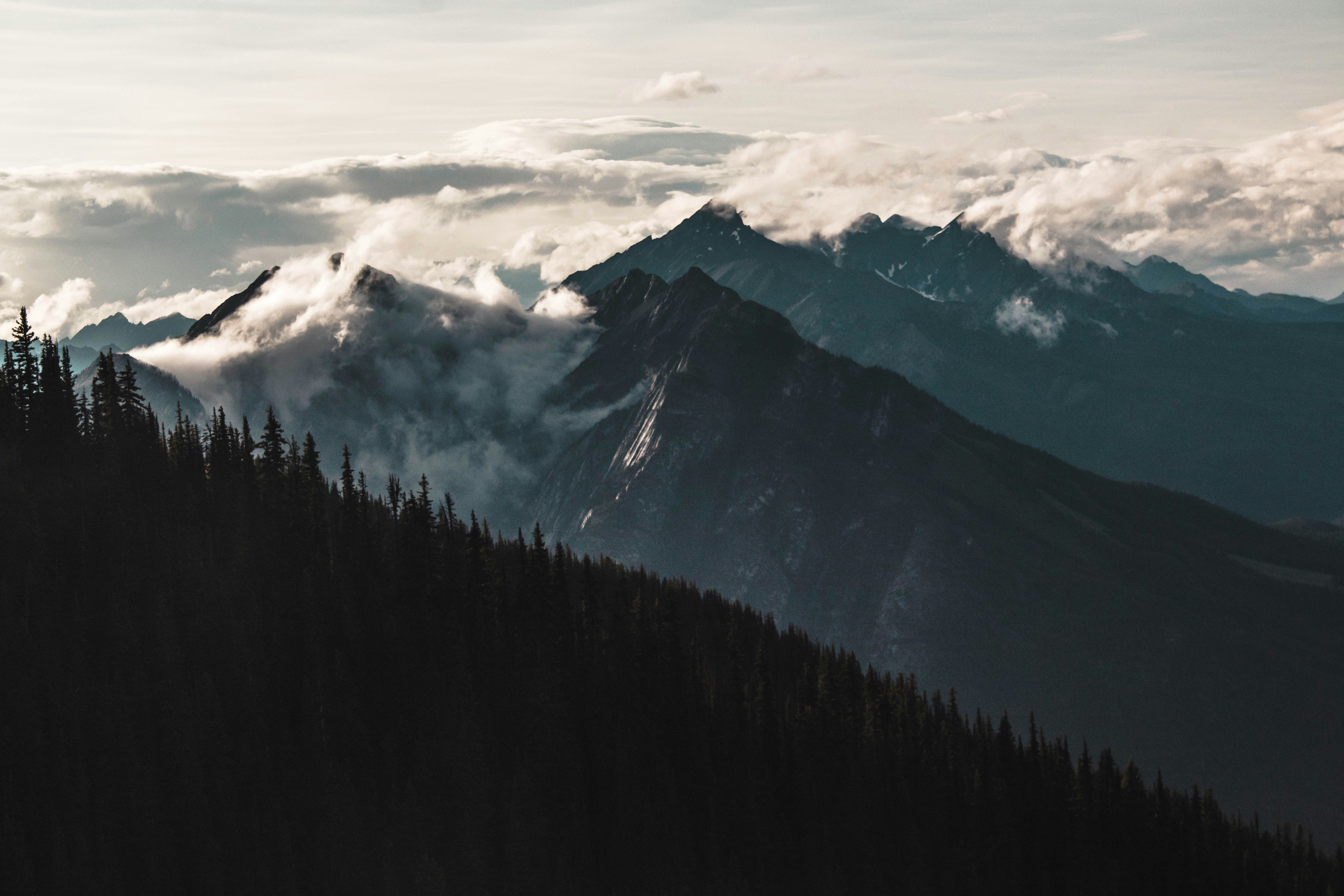 Cloud Covered Mountain Landscape
