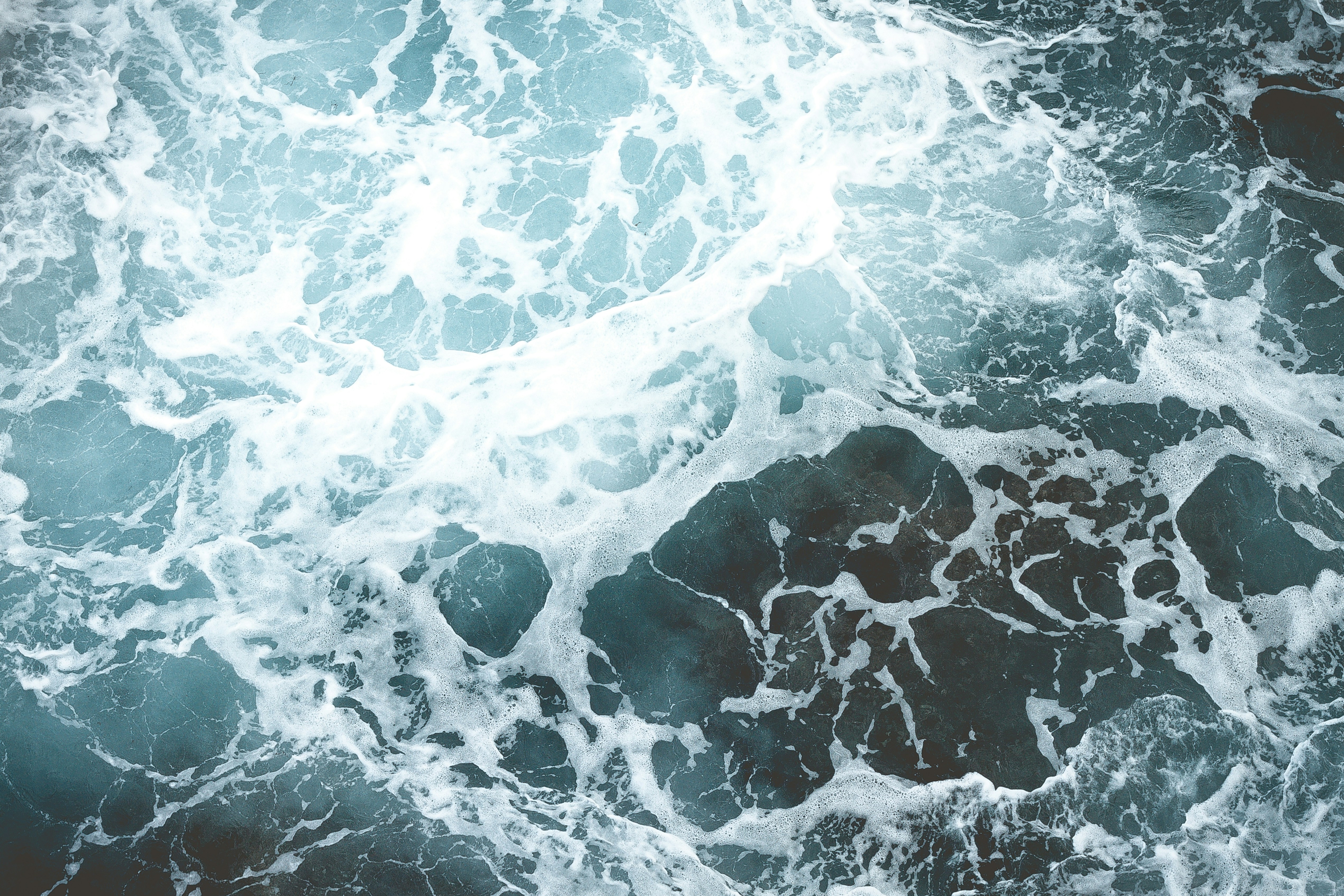 Ocean Waves With White Foam