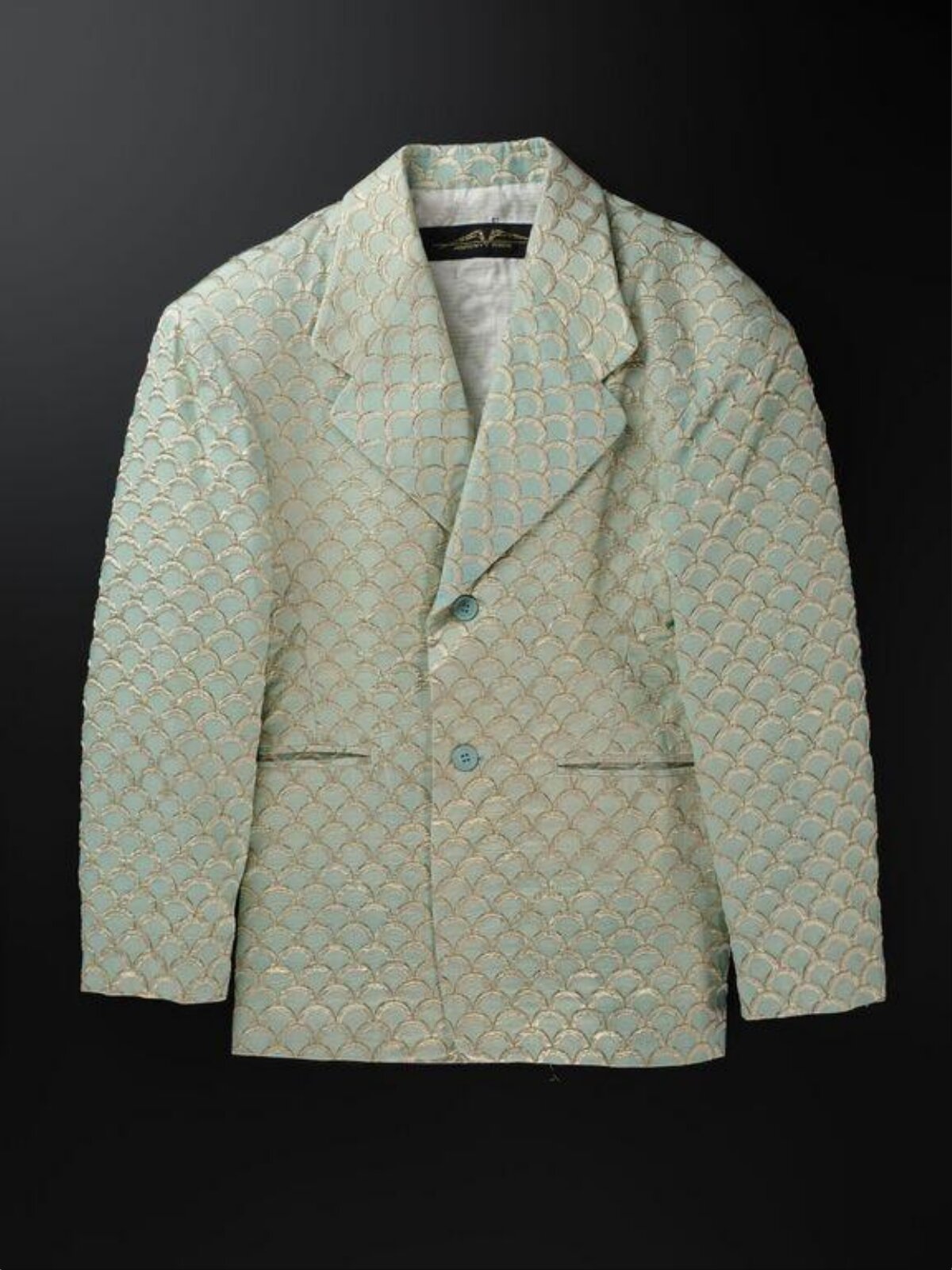 Light Blue Scale Pattern Blazer