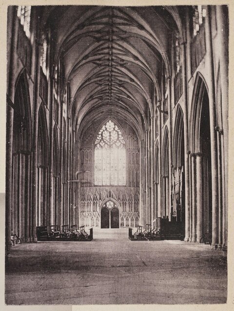 Gothic Cathedral Nave Interior