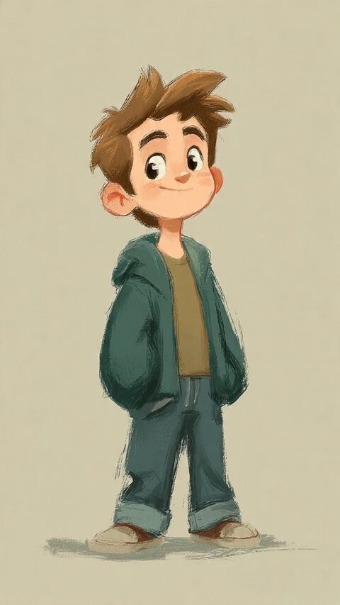 Cartoon Boy Character Illustration