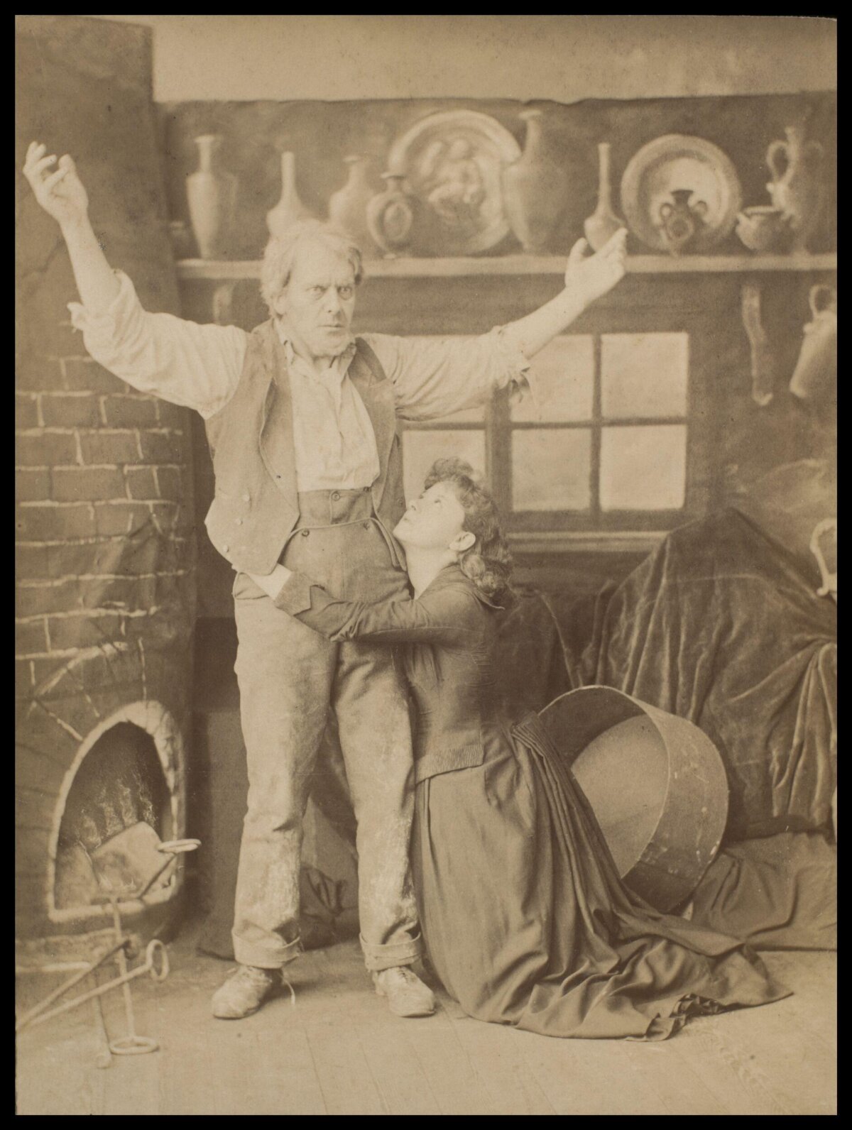 Vintage Dramatic Stage Performance Photo