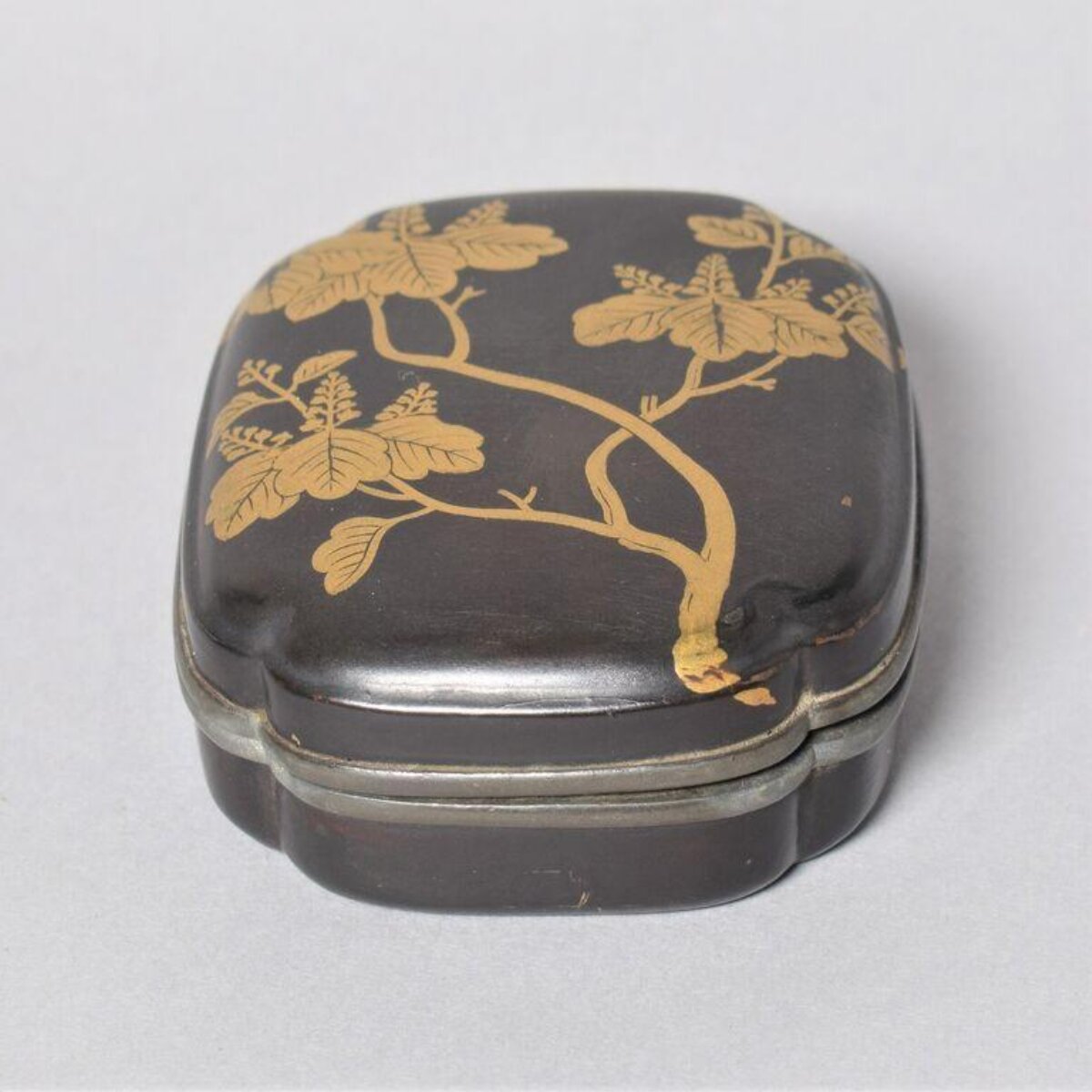 Gilded Black Lacquer Decorative Box