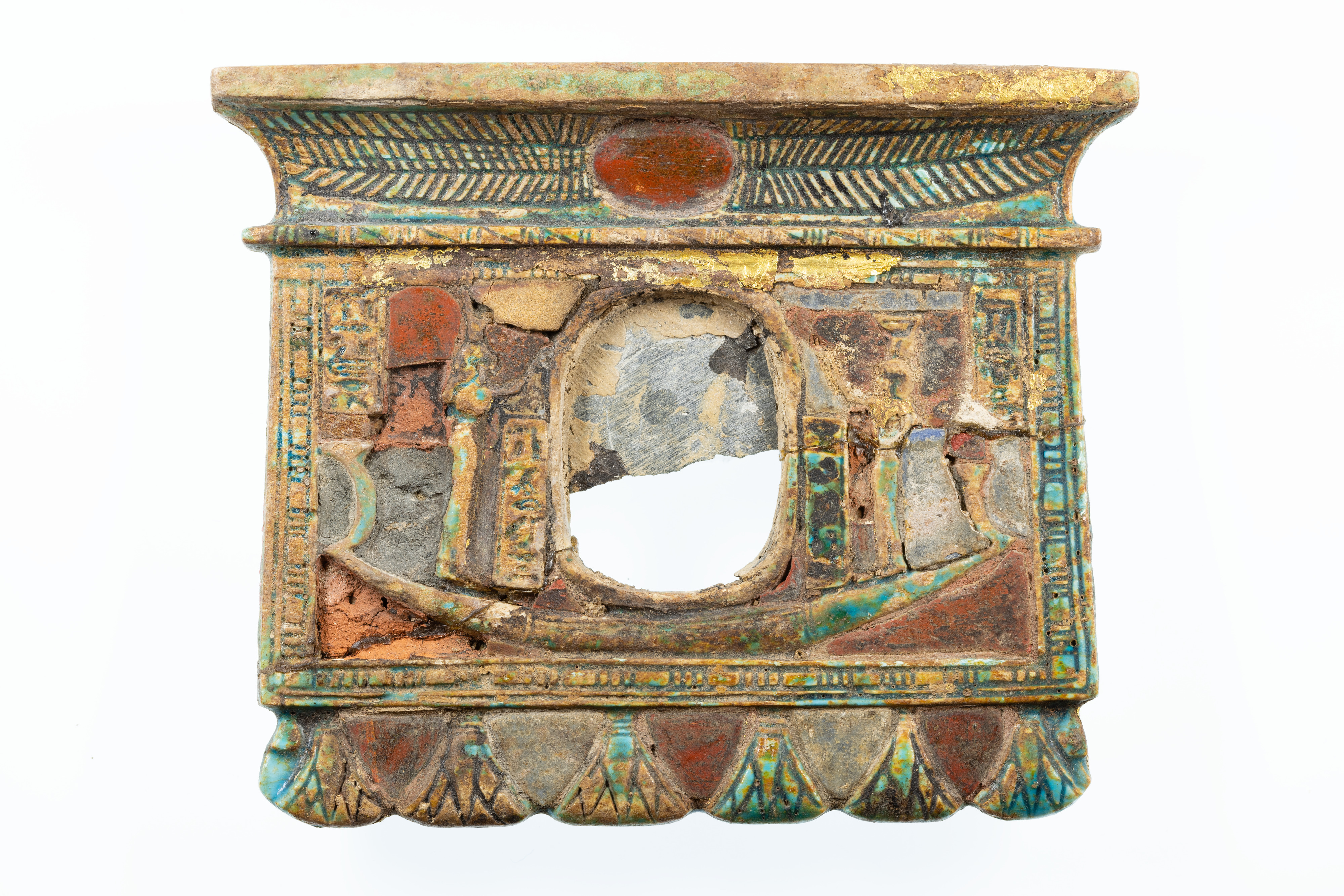 Ancient Egyptian Glazed Pottery Artifact