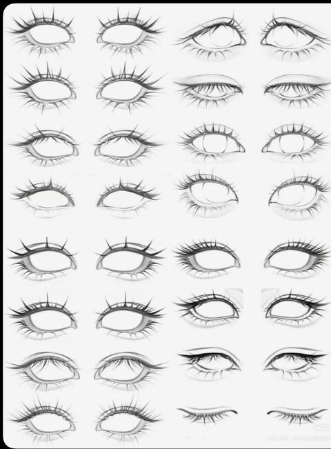 Anime Eye Drawing Reference Sketches