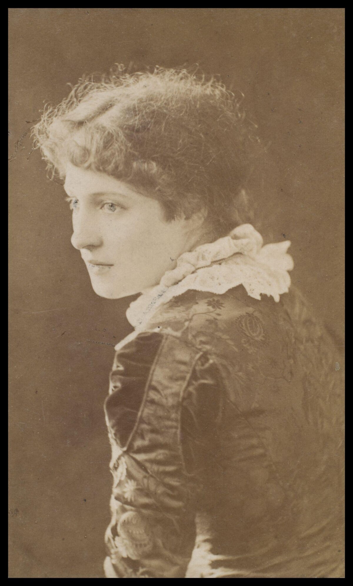 Vintage Sepia Portrait of Victorian Woman