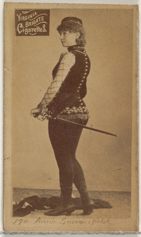 Vintage Cigarette Card Portrait of Annie Summerfield