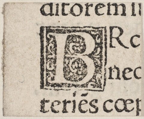 Early Printed Decorated Initial B