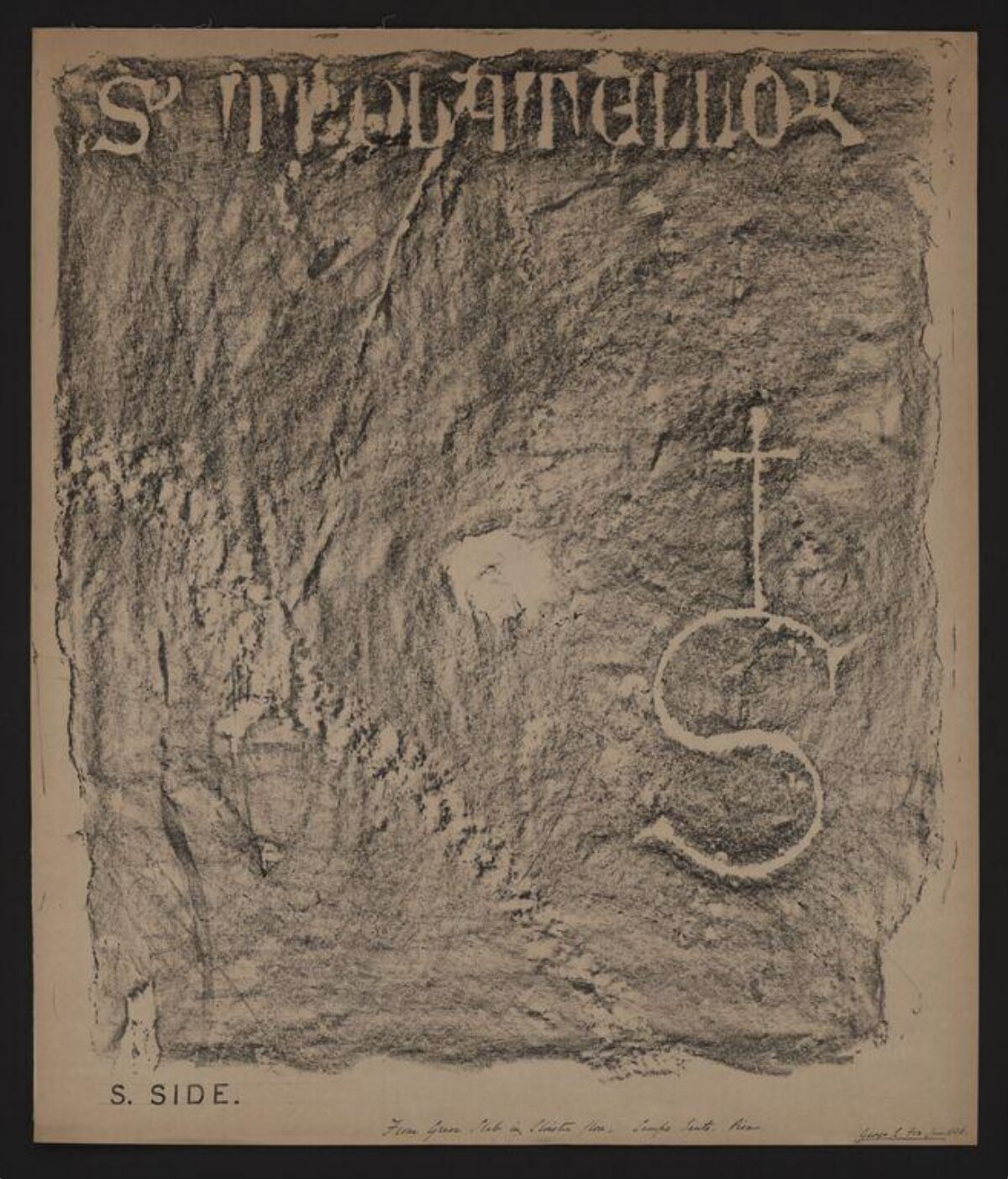 Archaeological Sketch of Rock Inscription S Side