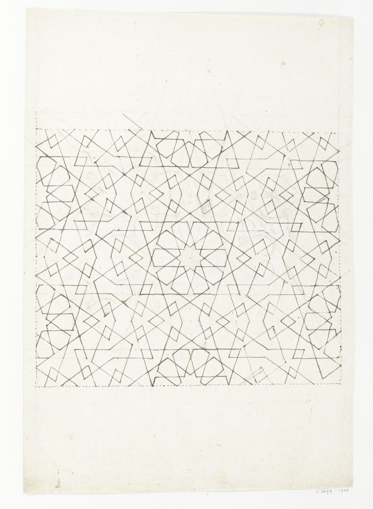 Vintage Geometric Pattern Drawing