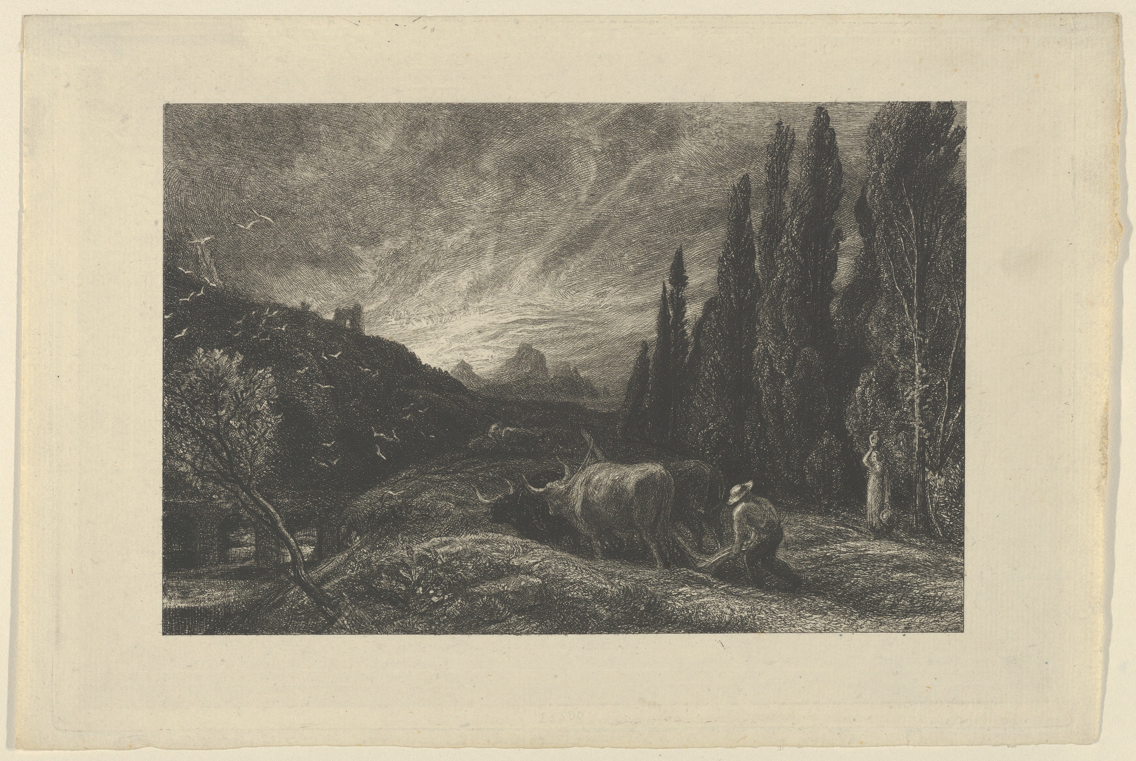 Pastoral Landscape with Grazing Cattle