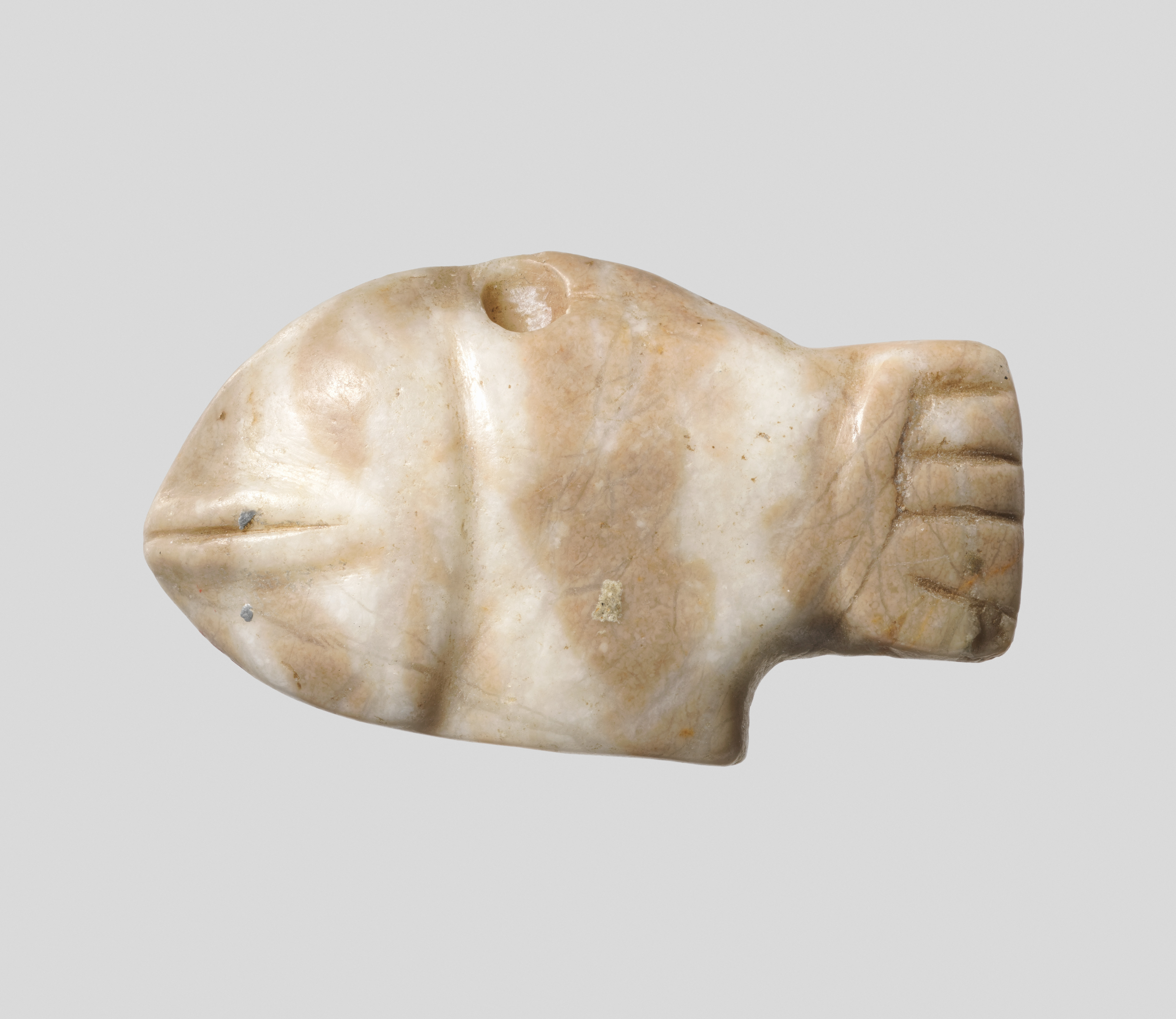 Ancient Carved Stone Fish Pendant