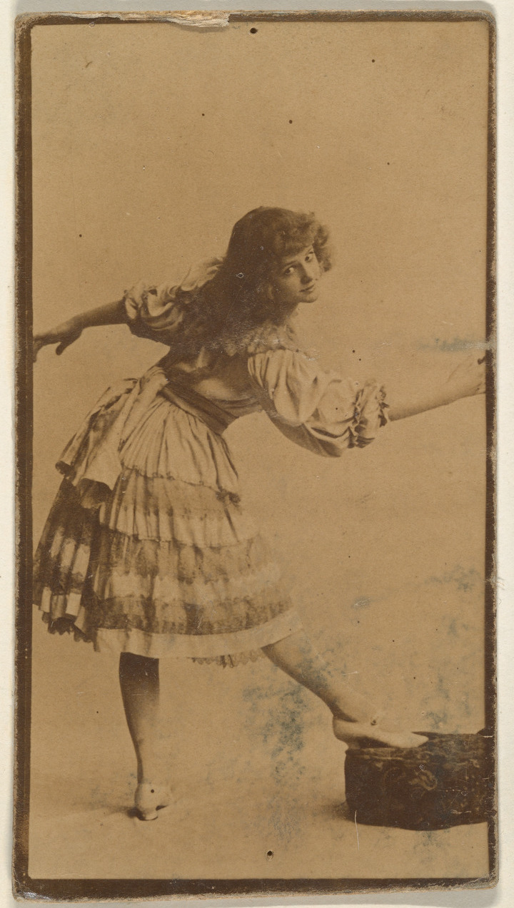 Vintage Photo of Dancing Young Woman