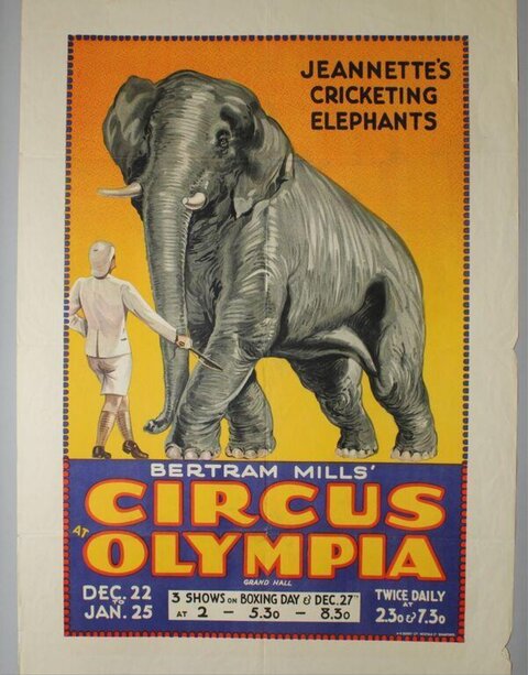 Bertram Mills Circus Vintage Poster