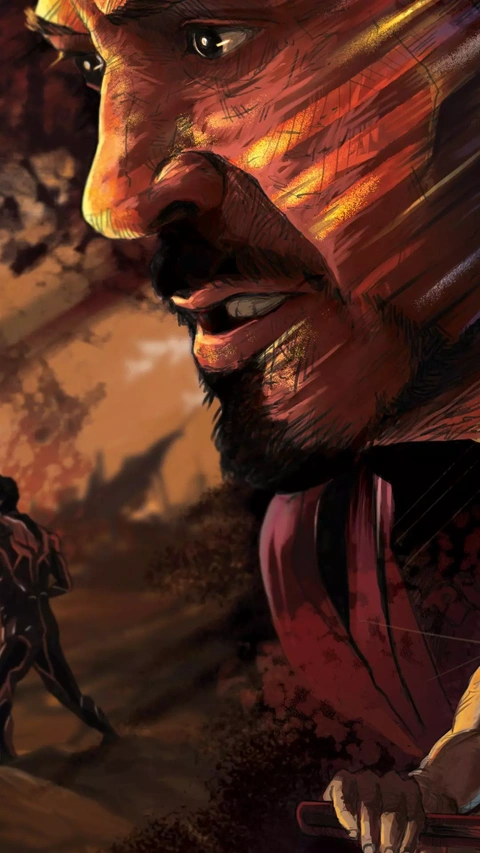 Bearded Man Comic Illustration