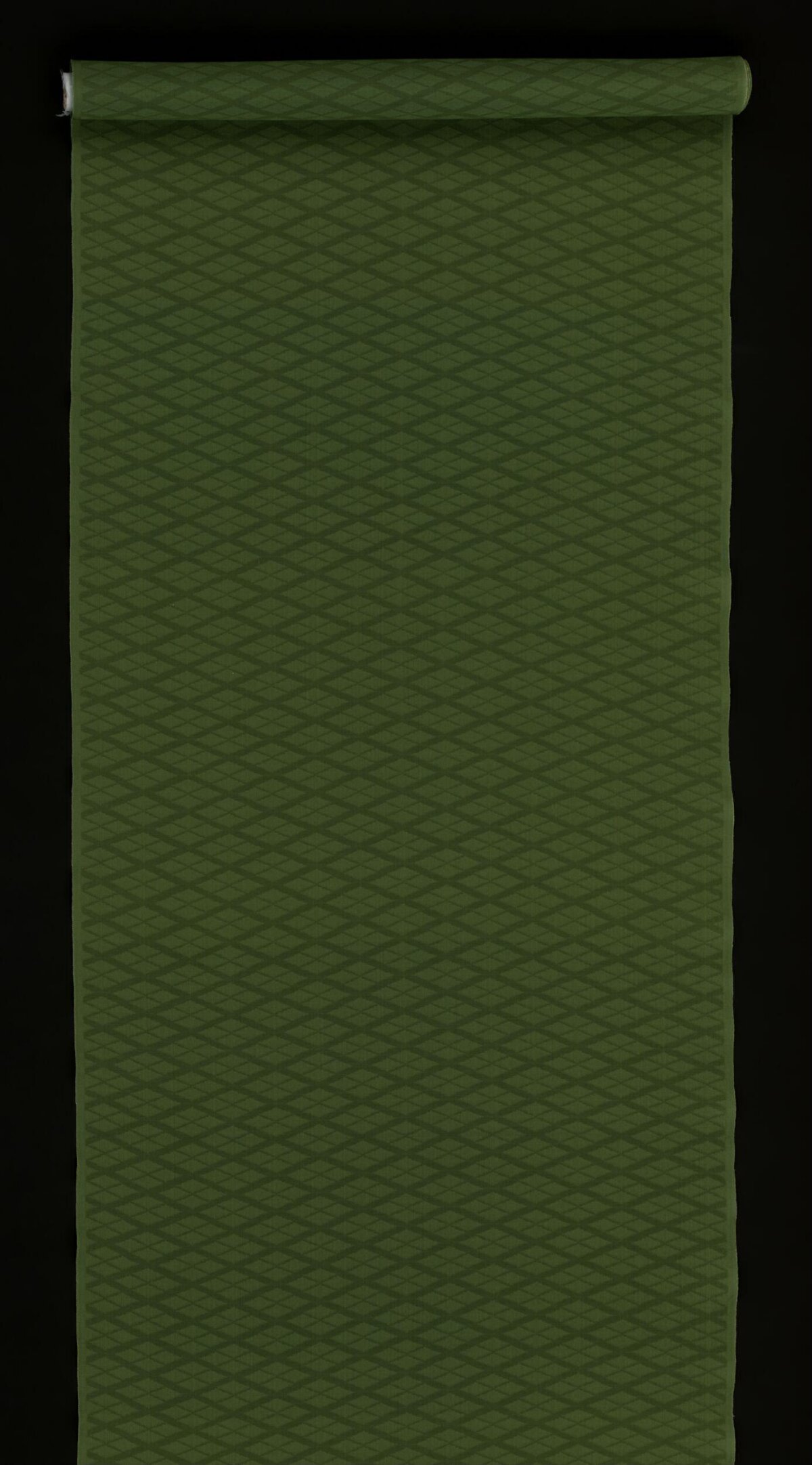 Rolled Green Diamond Pattern Fabric