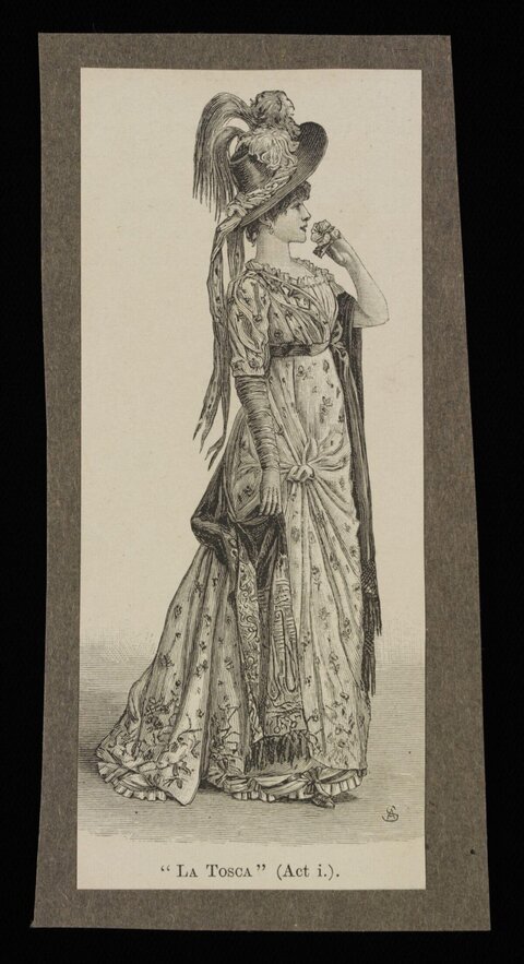 Engraving of La Tosca Act 1
