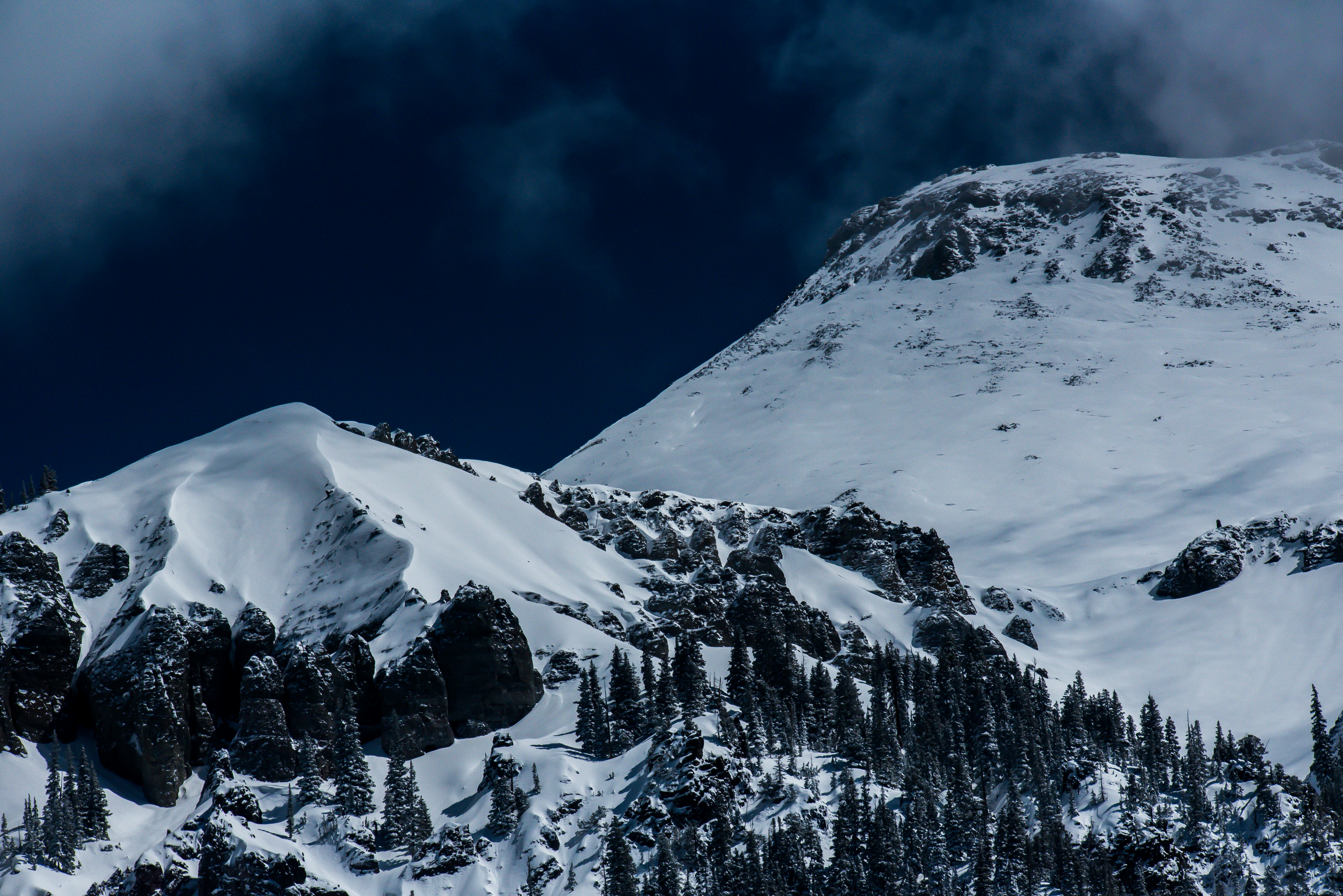 Snow-Covered Mountain Peaks