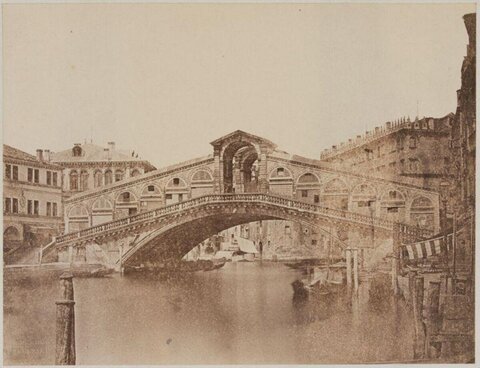 Vintage Photo of Rialto Bridge Venice
