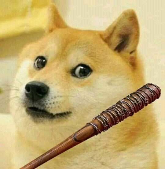 Doge with Barbed Baseball Bat