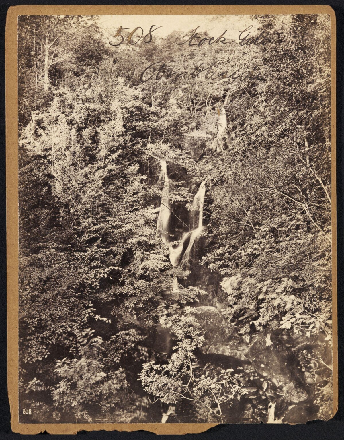 Vintage Stock Ghyll Waterfall View