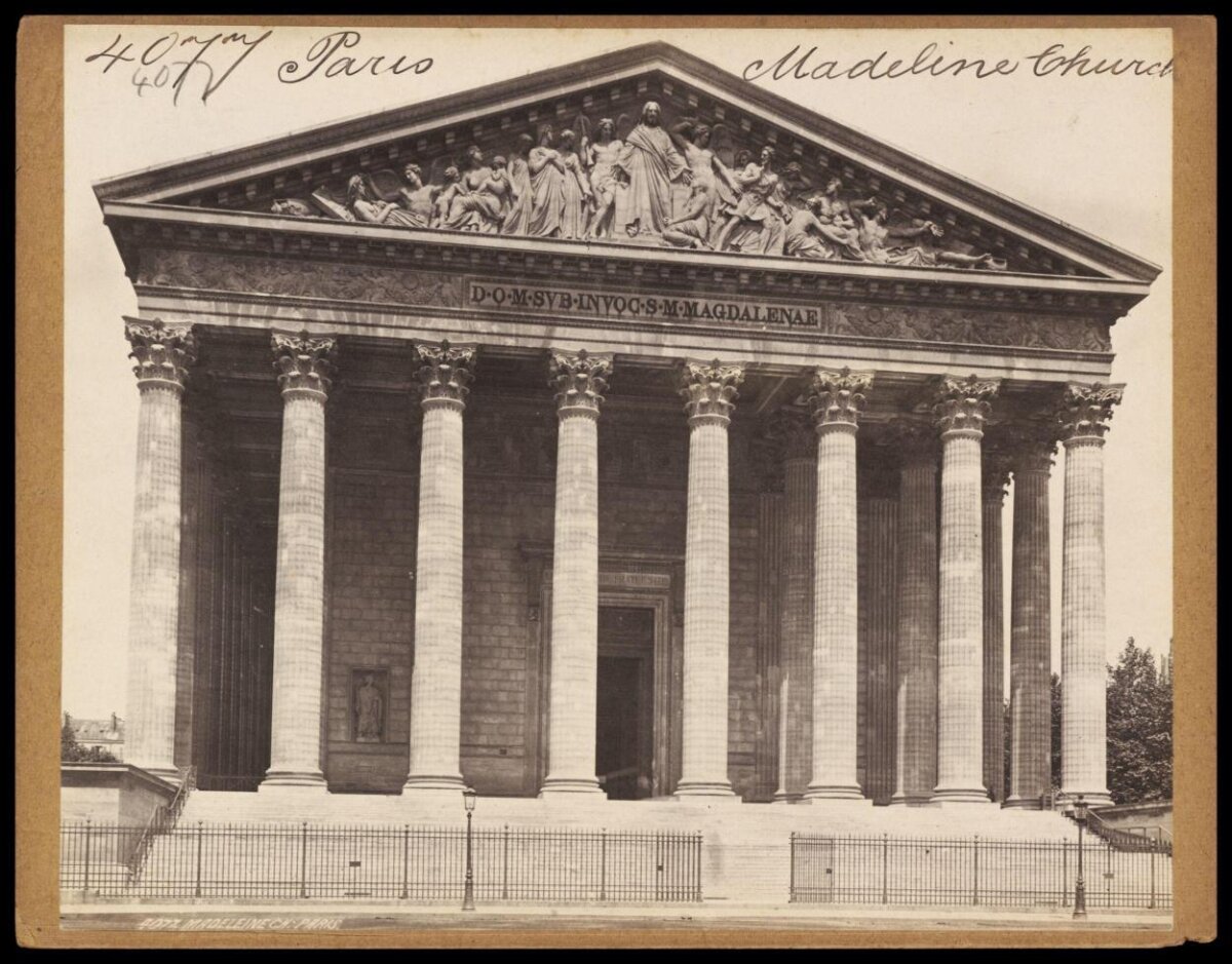 Paris Madeleine Church Facade