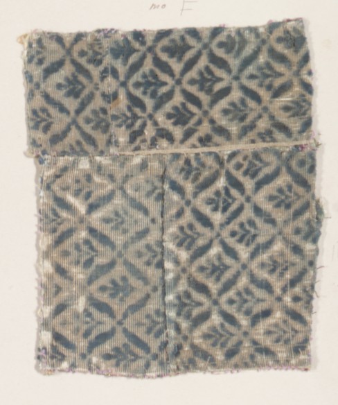 Antique Geometric Pattern Fabric Fragment