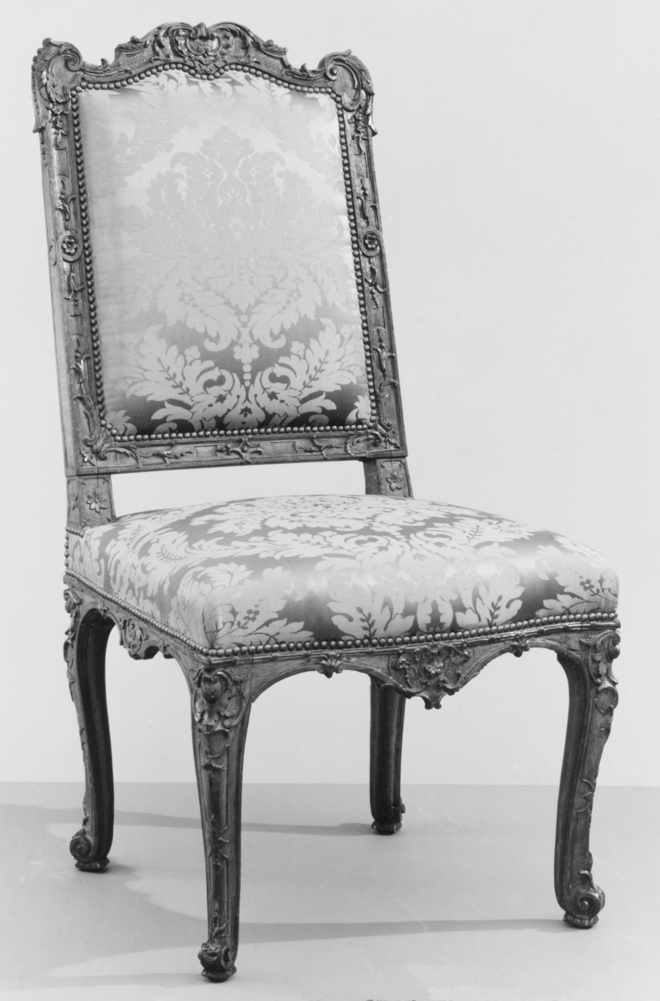 Antique Ornate Upholstered Side Chair