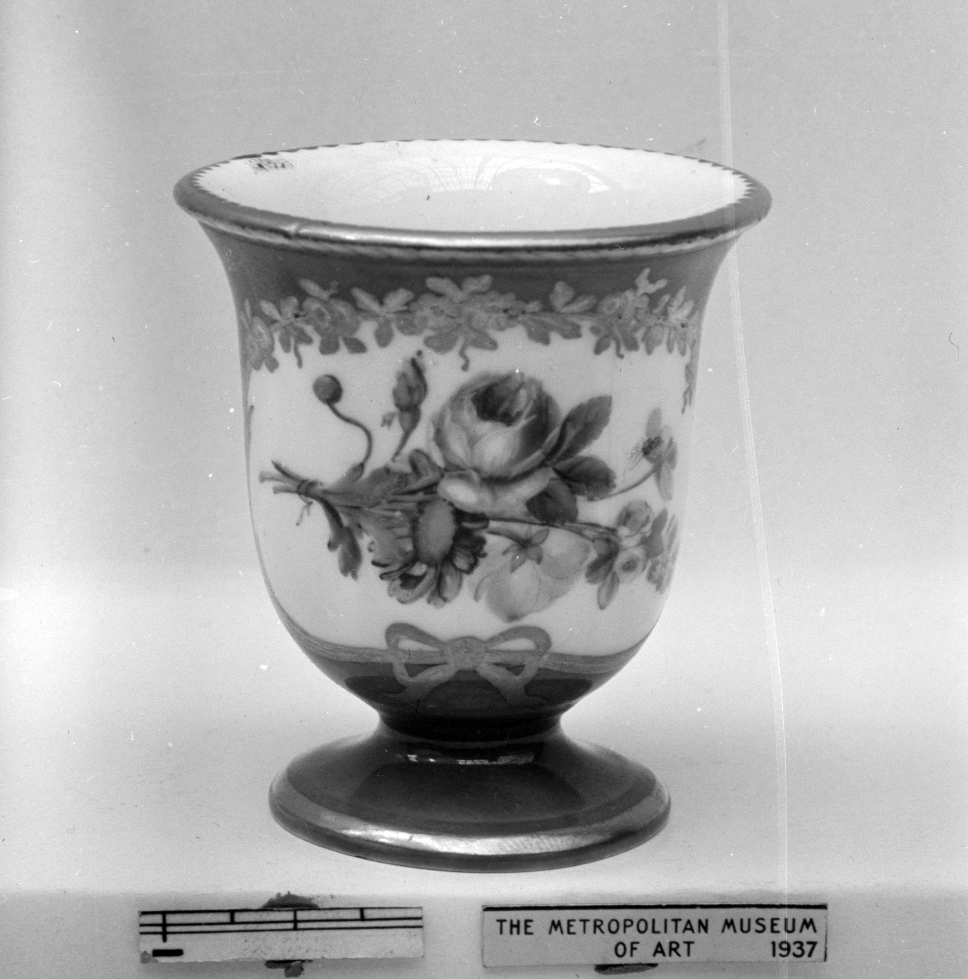 Antique Floral Painted Porcelain Cup