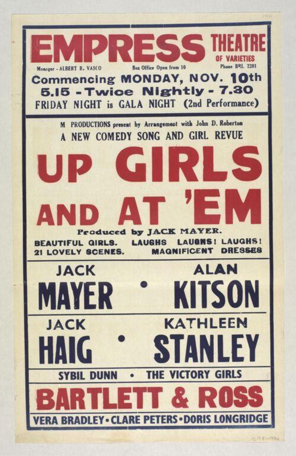 Vintage Empress Theatre Revue Poster