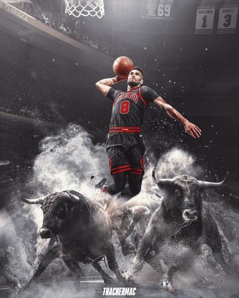 Chicago Bulls Player Dunk Art