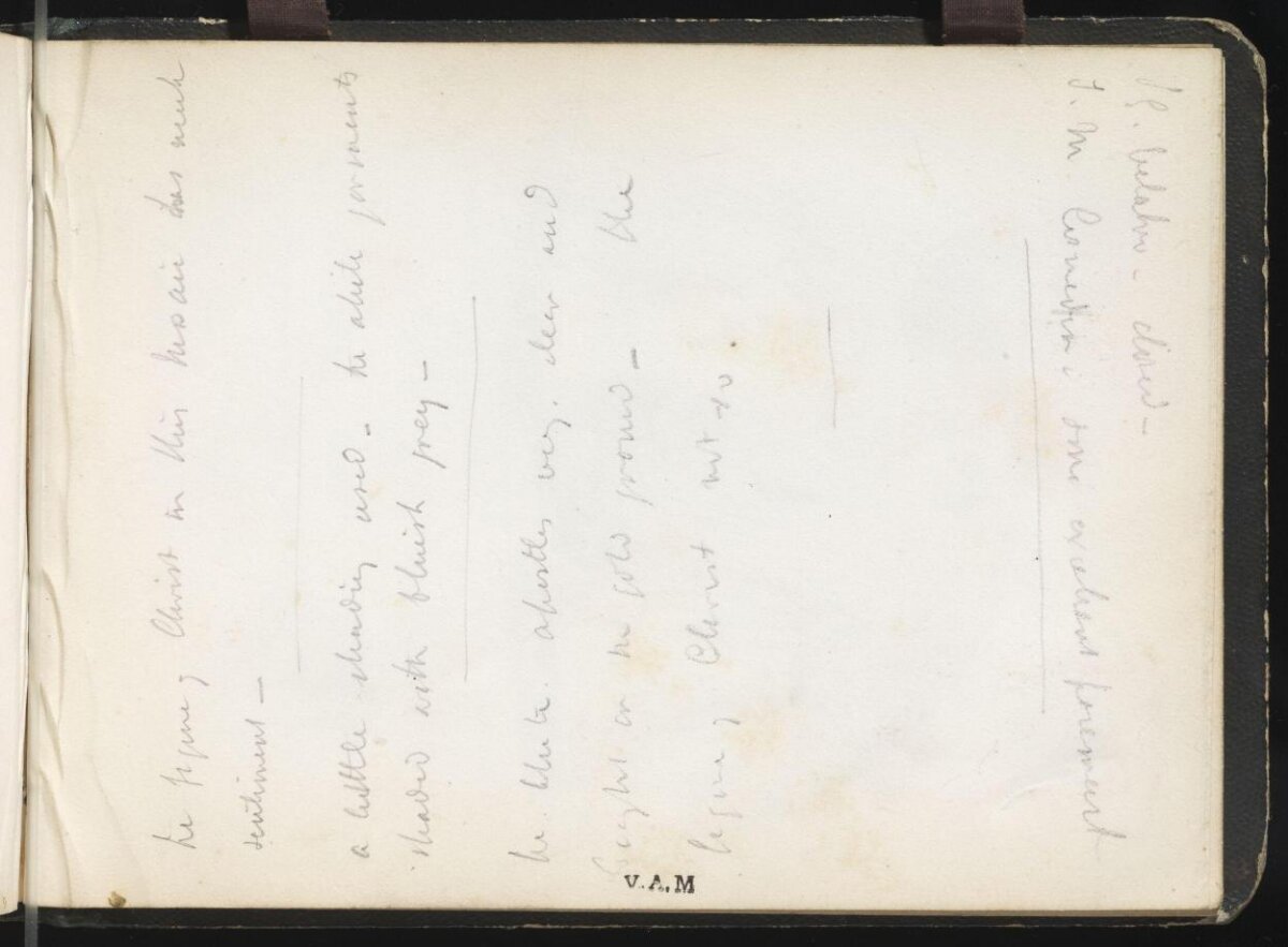 Handwritten Notes on Antique Notebook Page