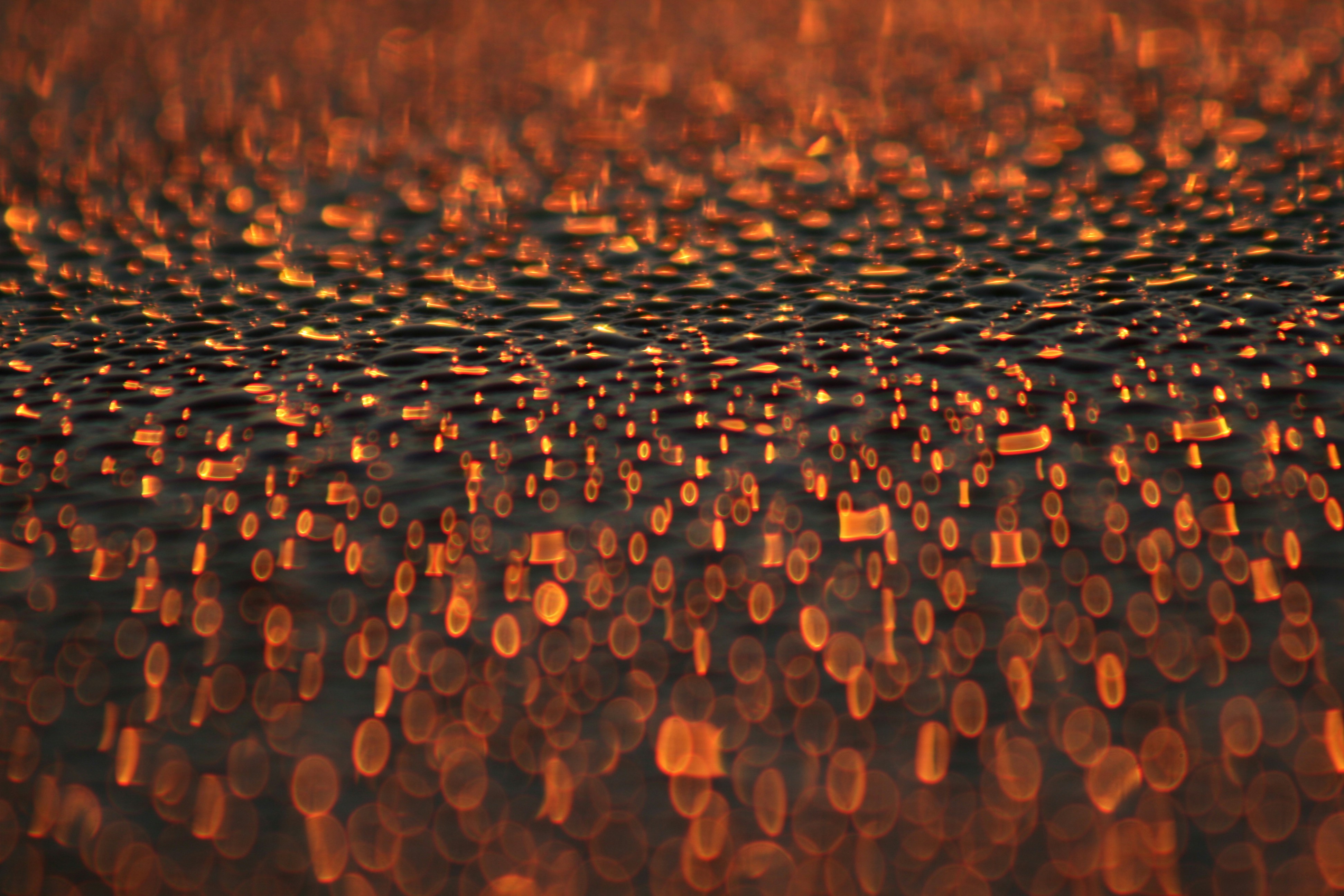 Sunset Reflection on Rippled Water