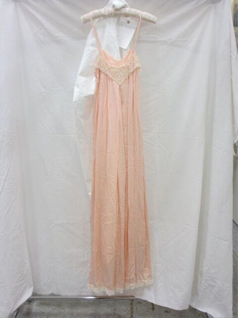 Peach Lace Long Nightgown