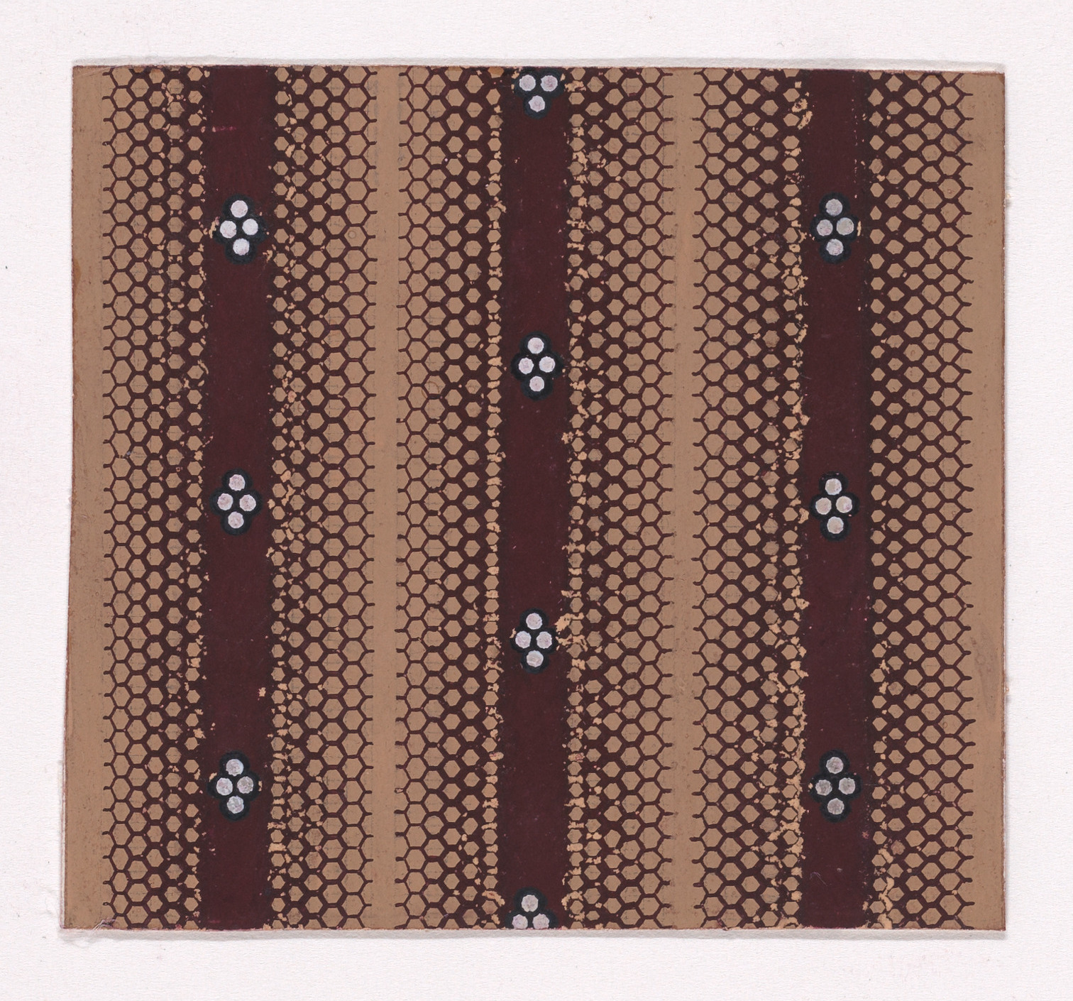 Vintage Striped Geometric Textile Pattern