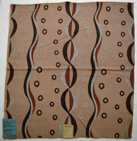 Vintage Geometric Patterned Textile Sample