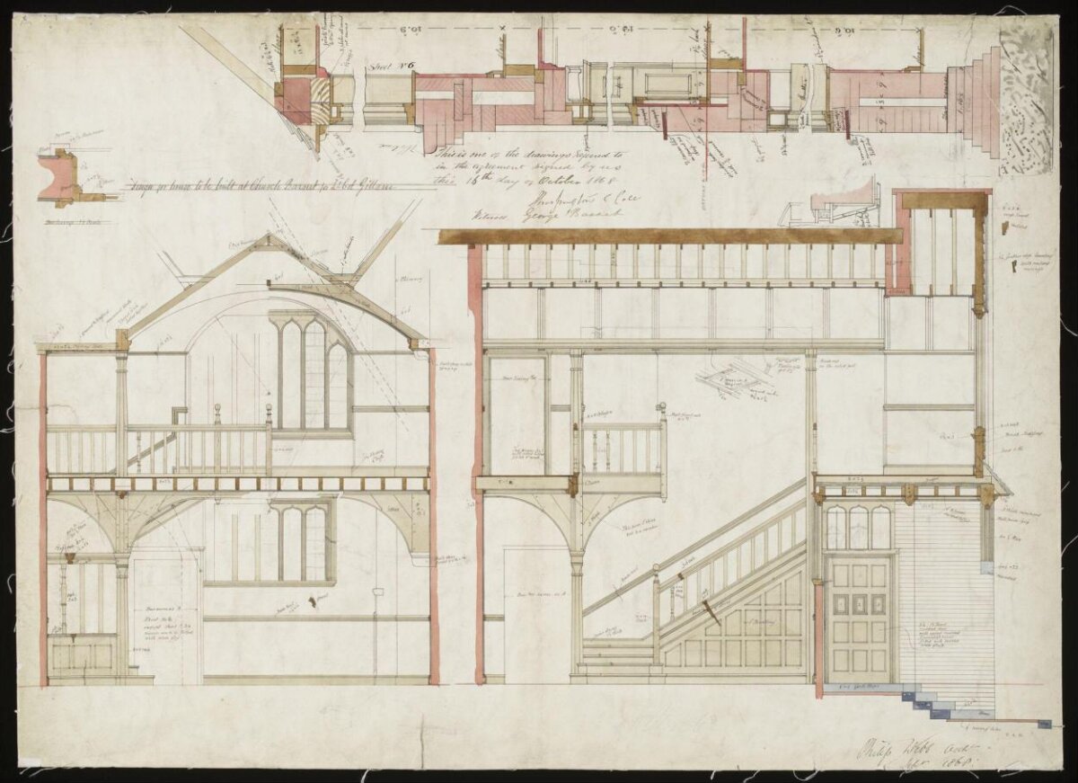 19th Century House Architectural Drawing