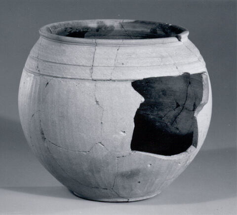 Restored Broken Ancient Pottery Jar