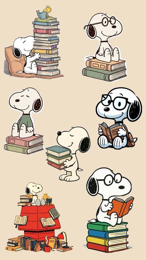 Snoopy Book Themed Illustrations