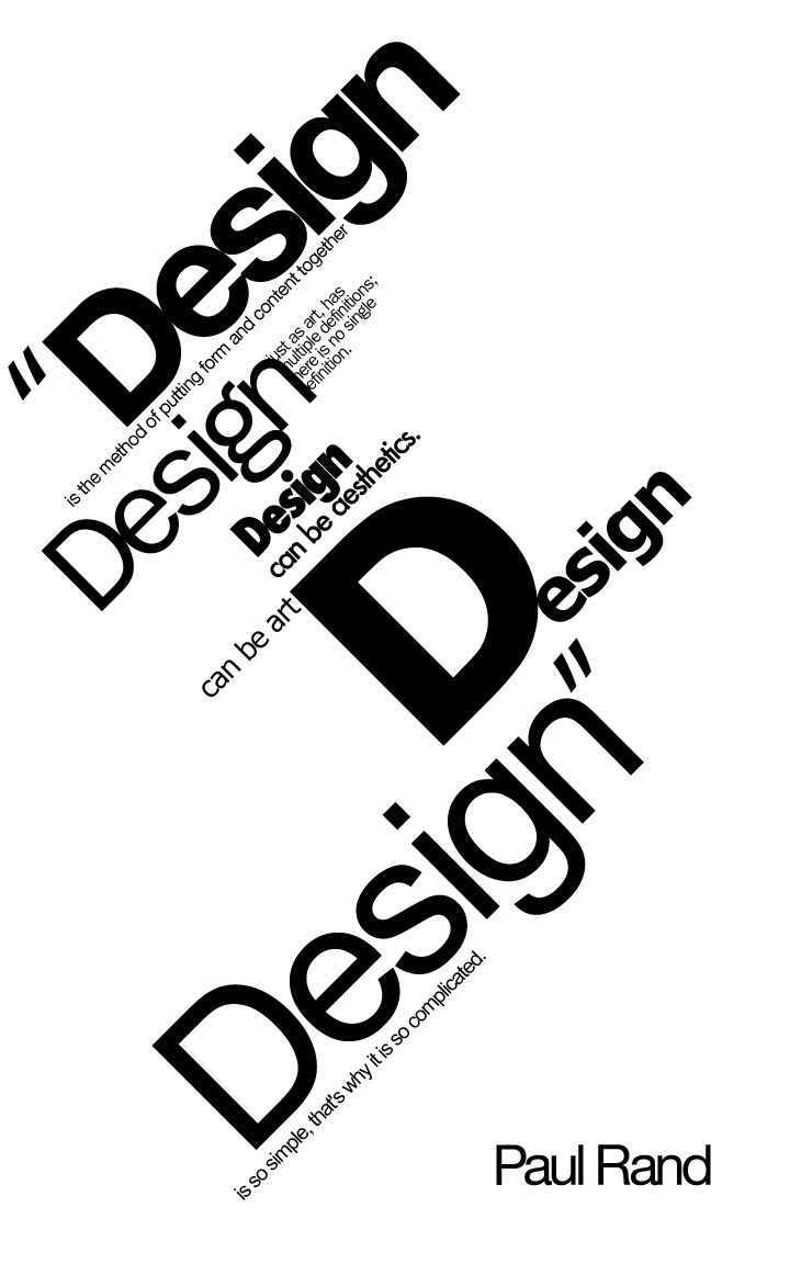 Paul Rand Design Quote Poster