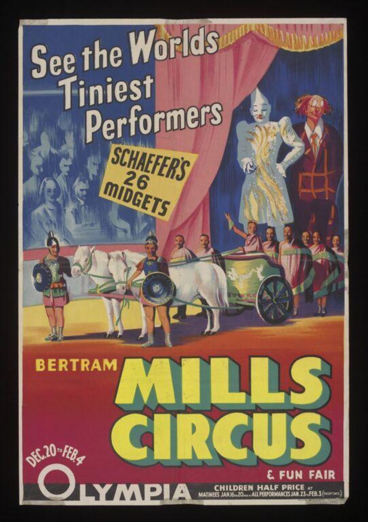 Vintage Bertram Mills Circus Poster
