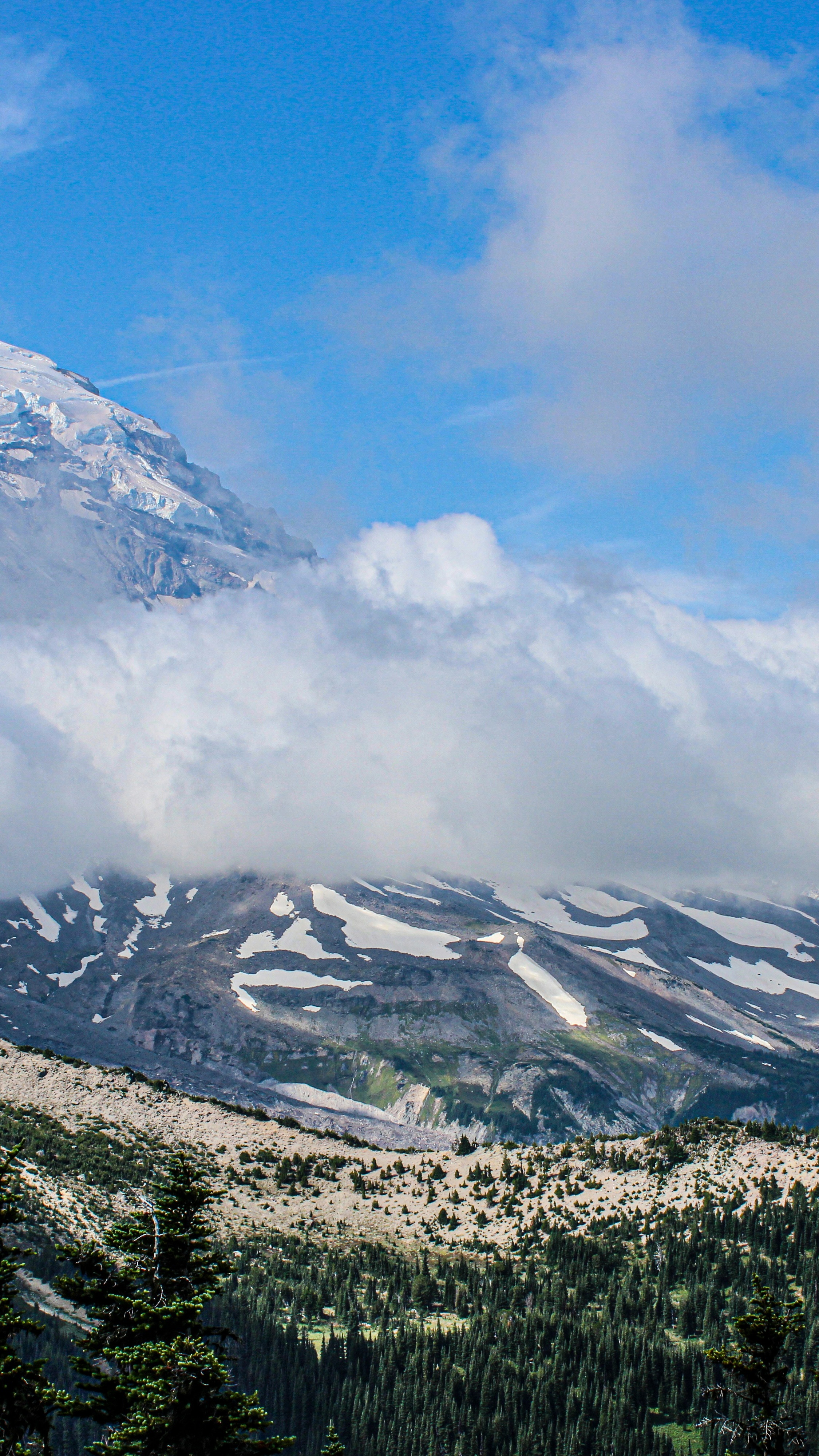 Snow-Capped Mountain Alpine Landscape